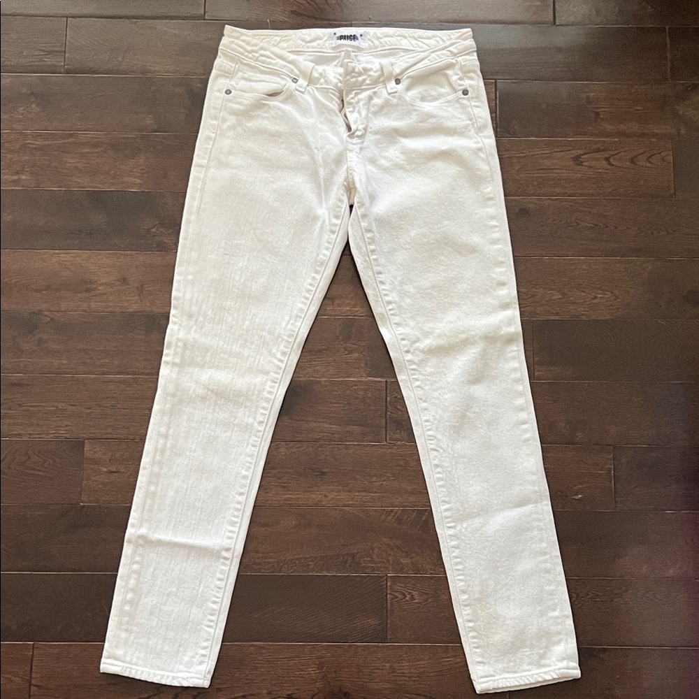 PAIGE Women's White Skinny Jeans